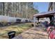 Backyard features a well-manicured lawn, privacy fence, and a gazebo-covered patio set at 3258 Kessock Ridge Trl, Snellville, GA 30039