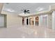 Finished basement with tile flooring, recessed lighting, and a cozy bar area with seating at 3413 Talking Creek Ct, Conyers, GA 30094