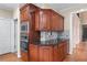 A kitchen cabinet with a stainless steel oven and microwave combination at 3413 Talking Creek Ct, Conyers, GA 30094