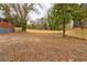 Large, fenced backyard with mature trees and level ground at 2216 Golden Dawn Sw Dr, Atlanta, GA 30311