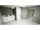 Basement kitchenette with white cabinets at 2216 Golden Dawn Sw Dr, Atlanta, GA 30311