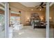 Bedroom with sitting area and access to a private deck at 2727 Jamerson Rd, Marietta, GA 30066
