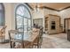 Breakfast area with rustic table and access to backyard at 2727 Jamerson Rd, Marietta, GA 30066