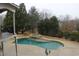 Backyard pool with a stone surround and attached jacuzzi, perfect for outdoor relaxation and entertainment at 3166 Sable Ridge Dr, Buford, GA 30519