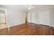 Hardwood floor bedroom with double closet and access to bathroom at 2773 Townley Cir, Atlanta, GA 30340