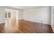 Hardwood floor living room with views to dining room at 2773 Townley Cir, Atlanta, GA 30340