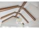 High ceiling with exposed wooden beams and modern light fixture at 359 Woodward Se Ave, Atlanta, GA 30312