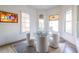 Elegant dining room with stained glass windows and modern light fixture at 359 Woodward Se Ave, Atlanta, GA 30312