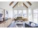 Sunlit living area with vaulted ceiling and hardwood floors at 359 Woodward Se Ave, Atlanta, GA 30312