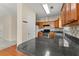 Kitchen with stainless steel appliances, granite countertops, and tiled backsplash at 498 Anglewood Trce, Stockbridge, GA 30281