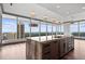 Kitchen island with skyline views at 3630 Peachtree Ne Rd # 2207, Atlanta, GA 30326