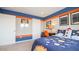 Space themed bedroom with carpeting, natural light and unique color accents at 146 Oakchase Park Ln, Hampton, GA 30228