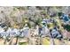 Wide aerial view of neighborhood and city skyline at 2853 N Hills Ne Dr, Atlanta, GA 30305