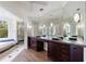 Bathroom boasts double vanities and a large walk-in shower at 2853 N Hills Ne Dr, Atlanta, GA 30305