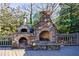 Outdoor stone fireplace and pizza oven at 2853 N Hills Ne Dr, Atlanta, GA 30305