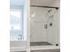 Walk-in shower with glass enclosure and modern fixtures at 1700 Fulmont Cir, Mableton, GA 30126