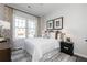 Bright bedroom with white linens, neutral decor, and large window at 128 Kingsley Way, Acworth, GA 30102