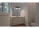 Bathroom with a white vanity, modern fixtures, and a toilet at 3007 Holly St, Canton, GA 30115