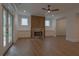 Bright living room with a fireplace and access to the outdoors at 3007 Holly St, Canton, GA 30115