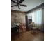 Dining room with hardwood floors, a ceiling fan, curtains, and wooden furniture at 5121 Newark Ave, Clarkdale, GA 30111