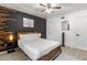 Cozy bedroom featuring a comfortable bed, modern decor, and ample closet space at 1225 Church St # O, Decatur, GA 30030