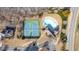 Aerial view of community amenities including tennis courts and swimming pool at 4504 Sterling Pointe Nw Dr, Kennesaw, GA 30152