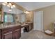 Double vanity bathroom with granite countertop at 4504 Sterling Pointe Nw Dr, Kennesaw, GA 30152