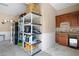 Organized garage space featuring shelving units, cabinets, and storage for tools and supplies at 416 Telfair Way, Canton, GA 30115