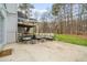 Expansive patio with comfortable outdoor seating and views of the natural landscape at 1109 Wiley Bridge Rd, Woodstock, GA 30188