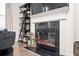 Modern electric fireplace with granite surround at 875 Venture Sw Way, Atlanta, GA 30331