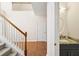 Foyer with hardwood floors and a staircase leading to an upstairs landing at 485 Kensington Parc Dr, Avondale Estates, GA 30002