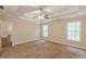 Bright bedroom with two windows and neutral walls is ready for personalization at 4671 W Lake Se Dr, Conyers, GA 30094