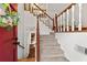 Inviting entryway with a staircase and hardwood floors at 1045 Sterling Ridge Chase, Marietta, GA 30062