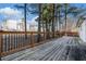 Wooden deck with black metal railings at 3979 Doral Cir, Atlanta, GA 30360