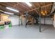 Spacious unfinished basement with visible beams is ideal for future renovation or ample storage at 620 Oakstone Way, Roswell, GA 30075
