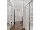 Bathroom with shower, vanity, and walk-in closet at 2448 Lenox Se Rd, Conyers, GA 30094