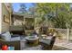 Outdoor deck with seating area and fire pit at 1452 Merriman Ne Ln, Atlanta, GA 30324