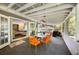 Spacious screened porch with dining area and view of backyard at 1452 Merriman Ne Ln, Atlanta, GA 30324