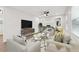 Living room with stylish furniture and hardwood floors at 1573 Deerwood Ln, Acworth, GA 30102