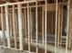 Interior framing of a room in a new house under construction at 515 Penny Ln, Loganville, GA 30052