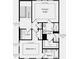 Floor plan highlights the primary suite, bedroom 2, laundry room, primary bath, and bath 2 on the home's upper level at 250 Lytham Se Dr, Mableton, GA 30126