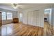 Spacious main bedroom with hardwood floors, closet space and natural light at 731 Willow Ridge Dr, Marietta, GA 30068