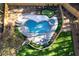 Aerial view of backyard oasis featuring a kidney-shaped pool and spa at 1260 Amanda Cir, Decatur, GA 30033