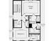 Layout of an upper floor featuring a primary suite, primary bath, bedroom 2, bath 2, and laundry at 242 Lytham Se Dr, Mableton, GA 30126