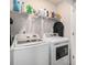 Convenient laundry room with washer, dryer, and shelving at 6292 Hickory Lane Cir, Union City, GA 30291