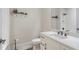 Modern bathroom with white cabinets and a large shower at 4851 Hanalei Holw, Suwanee, GA 30024