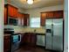 Modern kitchen with granite countertops and stainless steel appliances at 5462 Union Hill Ct, Union City, GA 30291