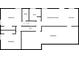 Basement floorplan featuring two bedrooms, a room, bath, hall, recreation room, wet bar and additional basement space at 2144 Kennesaw Due West Nw Rd, Kennesaw, GA 30152