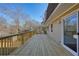 Wooden deck overlooking backyard with wooded view at 3461 Valley View Dr, Marietta, GA 30068