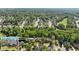 Aerial view of home in neighborhood with lush tree canopy at 2960 Millwater Xing, Dacula, GA 30019